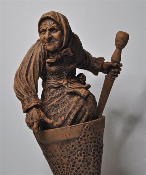 Vagrant witch statue